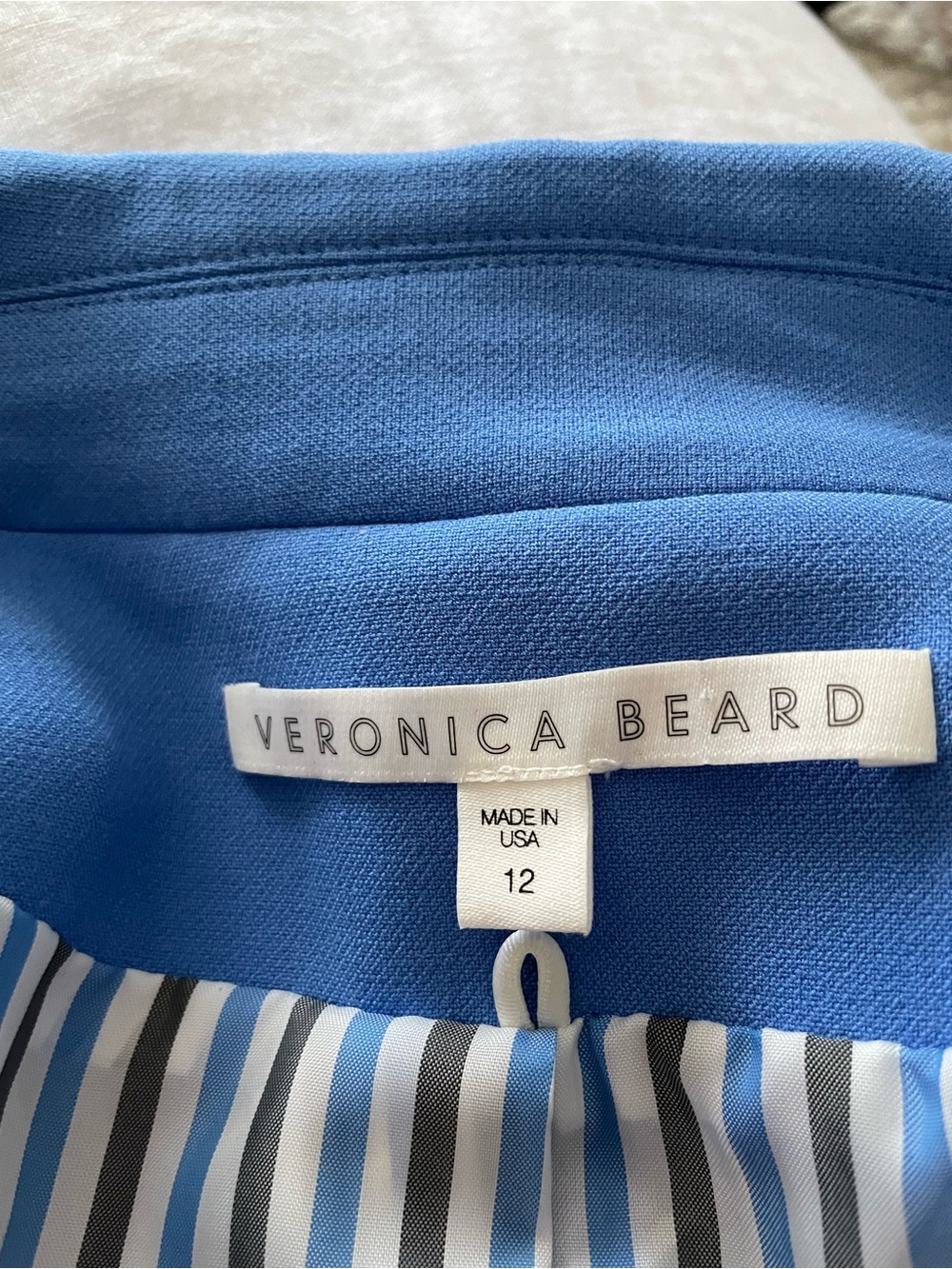 Veronica Beard Double Breasted Miller Blazer in Azure Blue Size 12 - Picture 9 of 16
